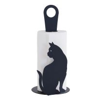 Porte-rouleau De Papier Toilette En Acier Black Cat, Capacité 1 Rouleau, Design Élégant Pour Salon Et Cuisine, Fabriqué En Italie