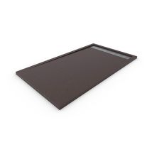 Decohor - Piatto Doccia In Resina Quarzo Deluxe. Struttura In Ardesia Antiscivolo. Carica Minerale. Cioccolato Ral: 8017 80x160cm