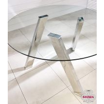 Mesa Fija De Vidrio Templado Transparente 120x75h Cm