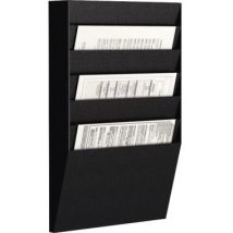 Wand-Sortiertafel A4 schwarz – 31,1 x 50,2 x 7,9 cm – 6 Fächer – Polystyrol