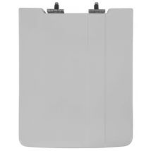 Asiento de inodoro Shanga – Resina de poliéster – Color gris Manhattan – Fijaciones horizontales – Dimensiones 43 x 35,6 cm