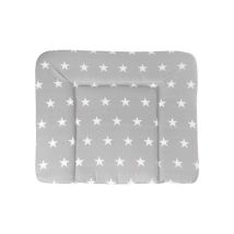 Matelas A Langer - Roba - Little Stars - 85 X 75 Cm - Gris Étoiles Blanches