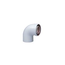 Baxi – Curva coaxial a 90° salida de caldera – Diámetro 60/100 – Accesorio original para calderas