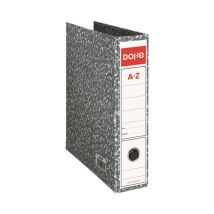 Dohe - Grau Marmorierter A4-ordner - Größe 282x318x75mm - Karton Mit Bedrucktem Papier Gefüttert - Metalleckenschoner - Öse Und Hebelgriff Of Top-