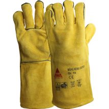 Guante de soldadura Hase Safety Gloves – Cuero de vaca – Talla 10 – Longitud 35 cm – Prueba de contaminantes TÜV GS