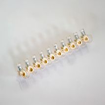 Tekox - Regleta Ciega Transparente De 10 Polos De 4 Mm² (450v 32a) Color Transparente
