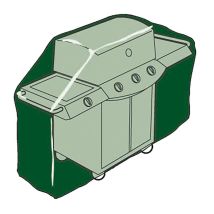 Schutzhülle für Grills 128x80x253 cm – 100 g/m² wasserdichtes Polyethylen – Ösen und Befestigungsseil