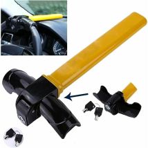 Arnault - Universal Heavy Duty Security Steering Wheel Lock For Van, Car, Suv (1 Piece) (color: Black/yellow)