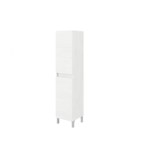 Savinidue - Colonna Bagno A Terra Rovere Bianco Con Ante Reversibili