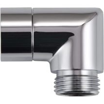 Ersandy 90° Angle Shower Head Connector – Solid Brass, Chrome-plated – Compatible With 1/2" Ips Connections – Easy Installation