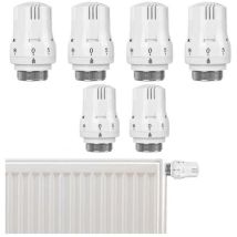 Paryou – Paquete De 6 Válvulas Termostáticas Para Radiadores – Válvulas De Repuesto Con Protección Antihielo – Compatibles Con Radiadores Compactos