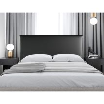 Cabecero tapizado Londres negro 150x70 cm – Bastidor de pino gallego – Espuma de alta densidad – Fácil limpieza