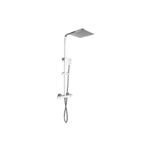 Columna De Ducha Diseño Moderno Termostática En Acero Con Mezclador Y Teleducha Saturnia