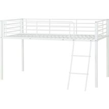 Kora Mid Sleeper Metal Bed Frame In White Finish Fits 3ft Single Mattress