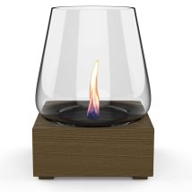 Lanterna Candela Poppy 17 Nero Oak Da Tavolo Ricaricabile Con Liquido Tenderfuel