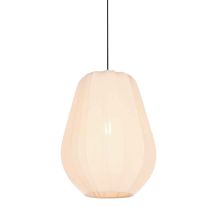 Lámpara colgante Sable crema tejido – Diámetro 30 cm – Altura ajustable 40-150 cm – Casquillo E27