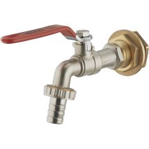 Aroz - Kit Per Serbatoio In Plastica, Raccordo Passante Di Fissaggio Al Serbatoio, Maschio 3/4 + Rubinetto 1/4 Di Giro Maschio 1/2