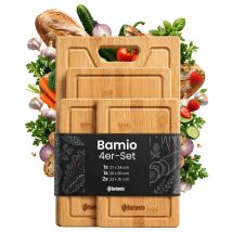 Set Da 4 Taglieri Bamio In Bambù Natura