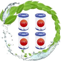 For Bestway 58094 Family Pool Filter Cartridges For Bestway 58148/58117 For Bestway 58383-type Ii Cartridge Filter Purifier (4pcs)