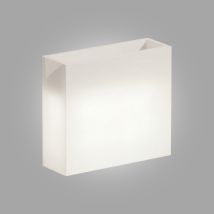 Vaso Fioriera Luminosa Alta Moderna Di Design 90x30 H80 In Polimero Resistente Con Led Bianco Per Interno Ed Esterno - Made In Italy - Monacis