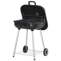 Outsunny Barbecue À Charbon Portable Avec 2 Roues Et Accessoires De Cuisson