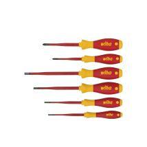 Wiha Juego De Destornilladores Softfinish Electric Slimfix Ranurados, Phillips, De 6 Unid (35389)