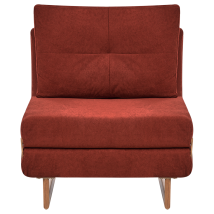 Sillón Cama Individual De Tela Sofá Para 1 Persona Plegable Rojo Jerslev