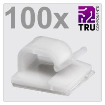 Tru Components - T24ca021 Kabelclip Selbstklebend Tc-12888440 Bündel-ø-bereich 1 Bis 7 Mm Weiß 100 S