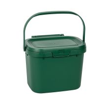 Pattumiera Per Rifiuti Alimentari Da Cucina, 4,5 Litri, Verde Scuro, 518250 - Addis