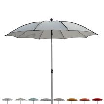 Sombrilla De Jardín Moderna Ø200cm Para Exterior Terraza Border - Blanco
