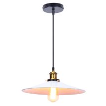 Pendant Light With Lamp Shade, Vintage Metal Hanging Ceiling Lamp, Retro Minimalist Chandelier For Kitchen Island Restaurant (white/ø36cm)