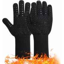 Nr. 1 32 Cm Schwarze Bbq-mikrowellen-isolierhandschuhe, Hitzebeständig