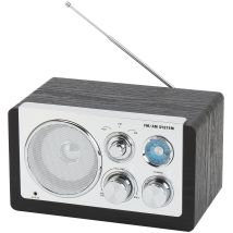 Denver Duschradio TR-63B Schwarz – AM/FM Analogradio mit AUX-Eingang – 15W Leistung – Ideal für Bad und Büro