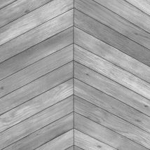 D-c-fix - Dc-fix Chevron Grey Self Adhesive Wood Plank Vinyl Sticky Film 2m X 67.5cm