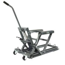 Kms - Switzer 1500lb Hydraulic Motorcycle Motor Bike With 2 Castors Stand Quad Lift Atv Jack Hoist Workshop Heavy Duty Atv01 Grey New