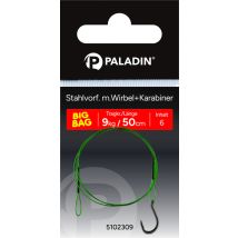 Paladin Stahlvorfach Einzelhaken Gr. 1 Tragkraft 10 Kg 50 Cm 3 Stück Forellenhaken