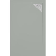Plato De Ducha Resina Trinity Gris 80x100 Cm Rejilla Derecha