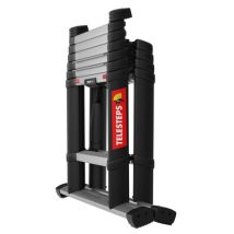 Telesteps – Scala telescopica combinata 3,1 m – 7 gradini in alluminio – Portata 150 kg – Design triangolare