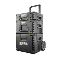 Stacktech Kit 3 Pièces Toughbuilt Tb-b1s3-b-70r-bea Coffre De Chantier + Grande Boite + Boite Moyenne