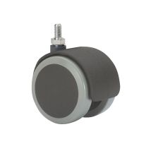 Lenkrolle Mit Gewindestift Und Glatter Achse, Schwarz/grau, Max. Tragkraft 50 Kg, 10 X 15 Mm, Ø 5 Cm