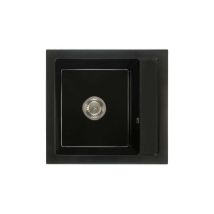 Zelvo Küchenspüle, Spülbecken, Spüle Granit Schwarz 520 X 490 X 210 Mm Model 2