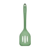 Kitchencraft Silicone Slotted Turner, Non-stick Safe Heat-resistant Cooking Utensil Ideal For Flipping And Lifting, Green, 30cm