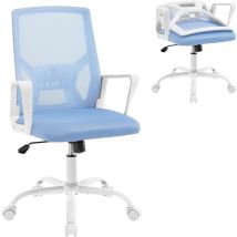 Klihome - Silla De Oficina Ejecutiva Giratoria Transpirable Azul