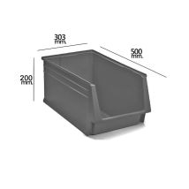 Gaveta Apilable Gris No58 500x303x200 Mm.