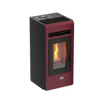 Stufa A Pellet Canalizzata Canadian Stove "vancouver 12c" Bordeaux 11,1 Kw