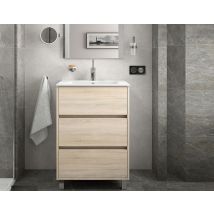 Salgar - Mobile A Terra Arenys Cm. 60 Con Lavabo Rovere Caledonia Di