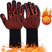 Finger Grill Gloves 1 Pair Barbecue Gloves Heat Resistant Oven Gloves Up To 800 ° C / 1472 ° F Universal Size Cooking Gloves Cooking Gloves Extra Long