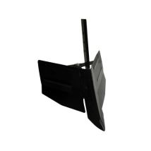Doppelseitiges Dammschild – einstellbare Arbeitsbreite 30-47 cm – maximale Höhe 15 cm – Stabmaße 400 x 12 mm – Zubehör für Motorhacken
