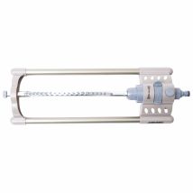 Oszi-Bewässerung mit 18 Düsen – Schwankender Sprinkler aus Metall – Bewässerte Fläche 15,4 m x 13,6 m – Verbrauch 500L/h – Grau/Taupe