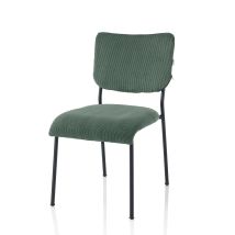"set 2 Sedie Meg Verde Bottiglia In Metallo E Velluto"